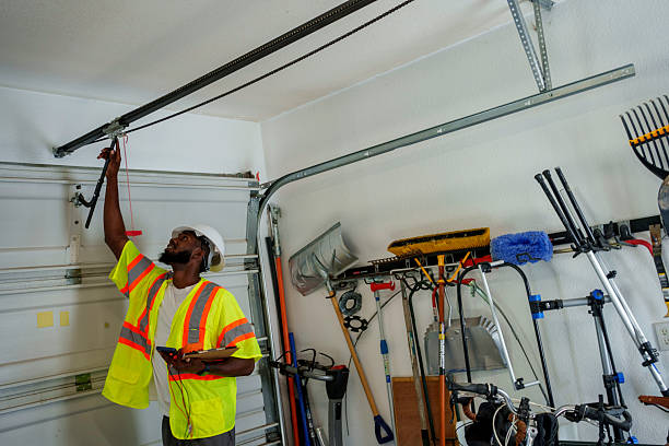Professional Garage Door Panel Replacement technician working in Porterville, CA